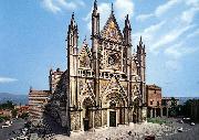 MAITANI, Lorenzo Facade of the Cathedral dh France oil painting reproduction